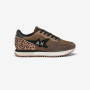 Stargirl Animalier suede and nylon sneaker FOX