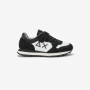 Boys’ Tom Color nylon, suede and leather sneaker BLACK