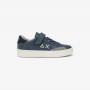 Sneaker Boy's Street in pelle NAVY BLUE