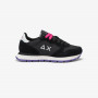Black Ally Solid nylon and suede sneaker