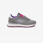 Medium grey Ally Solid nylon and suede sneaker