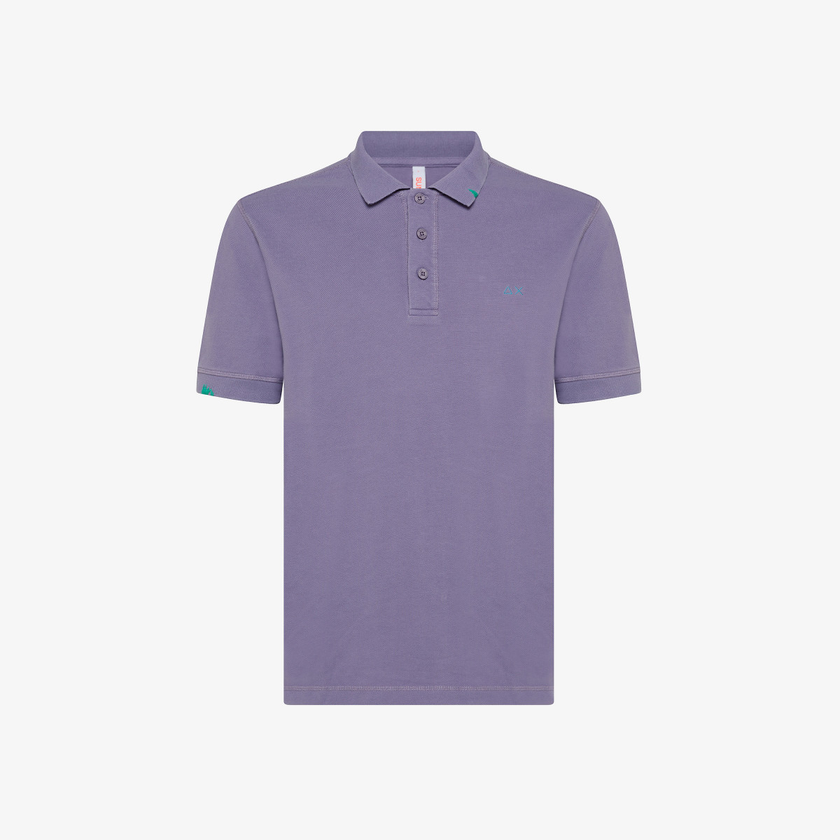 POLO 2 BUTTONS STITCHING AUBERGINE