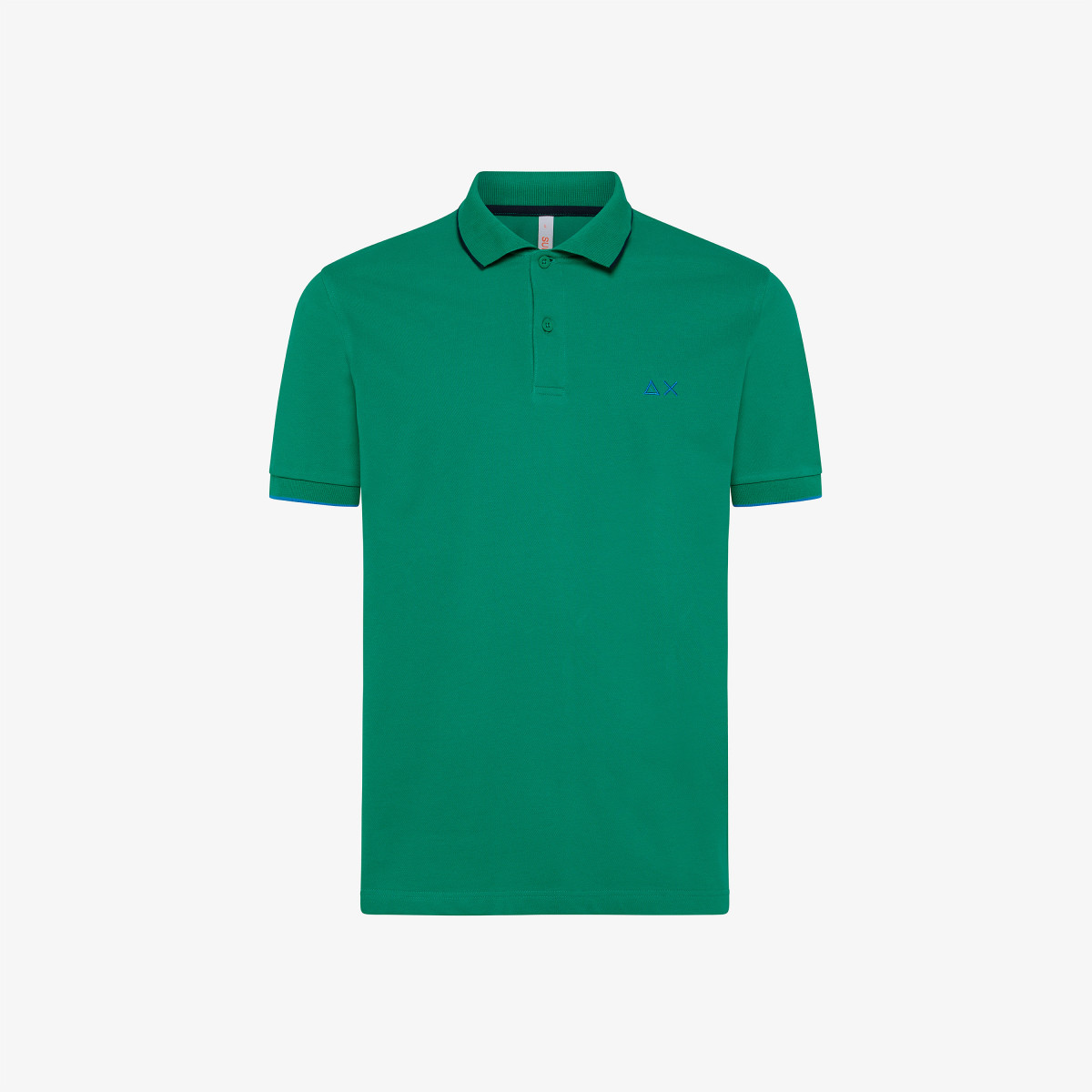 POLO SMALL STRIPE ON COLLAR EL. VERDE PRATO
