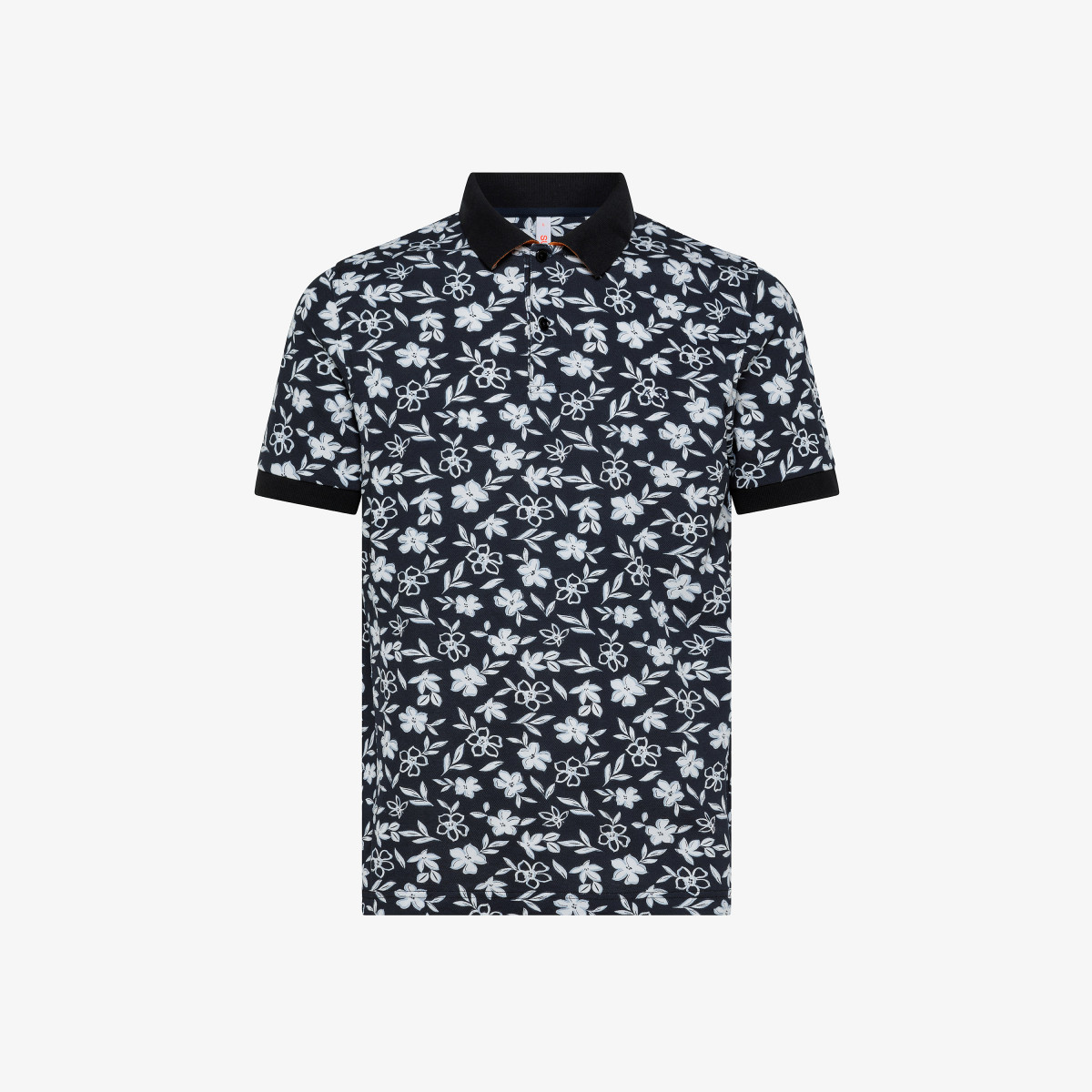 POLO FULL PRINT EL. NERO/BIANCO