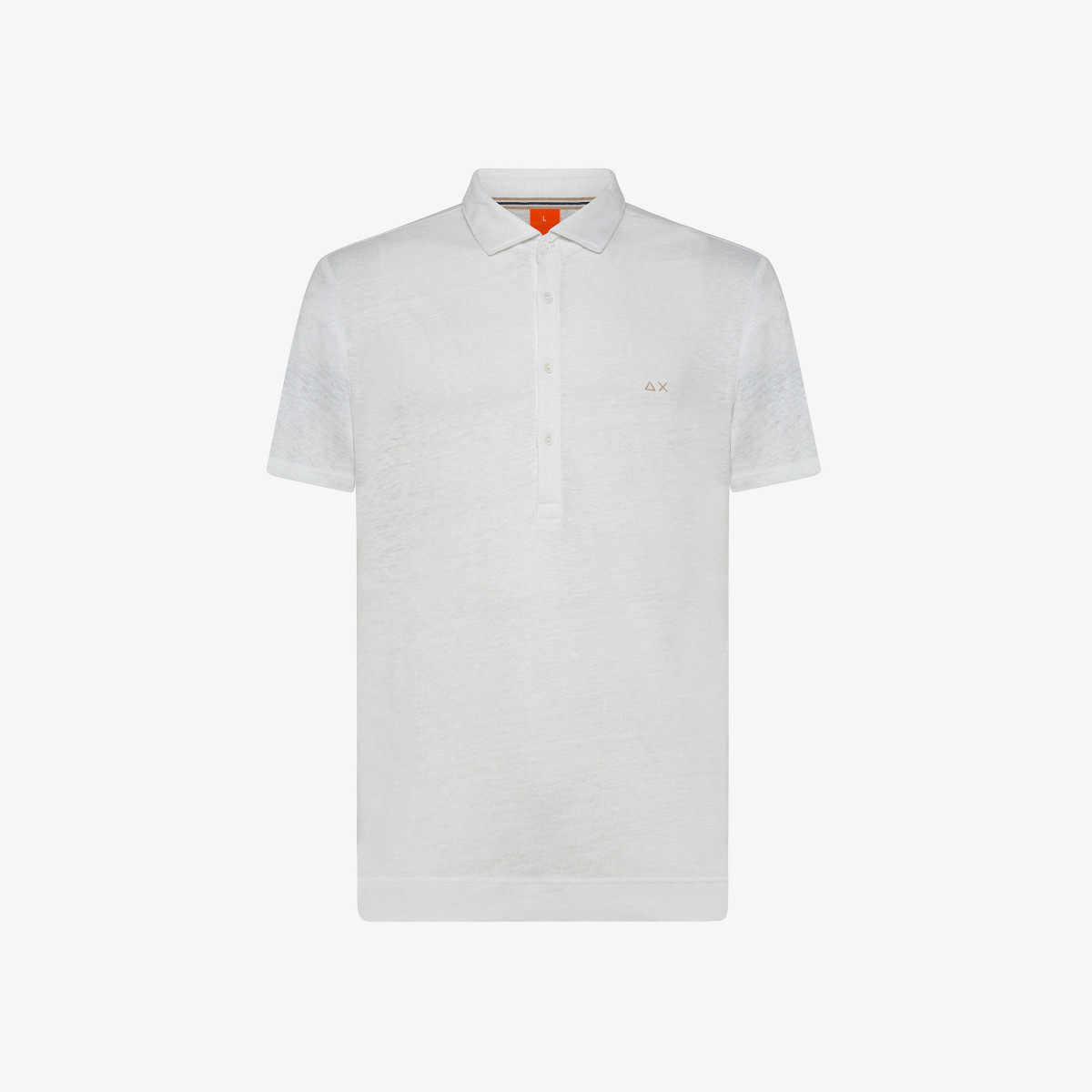 POLO LINEN SHIRT COLLAR BEACH WHITE