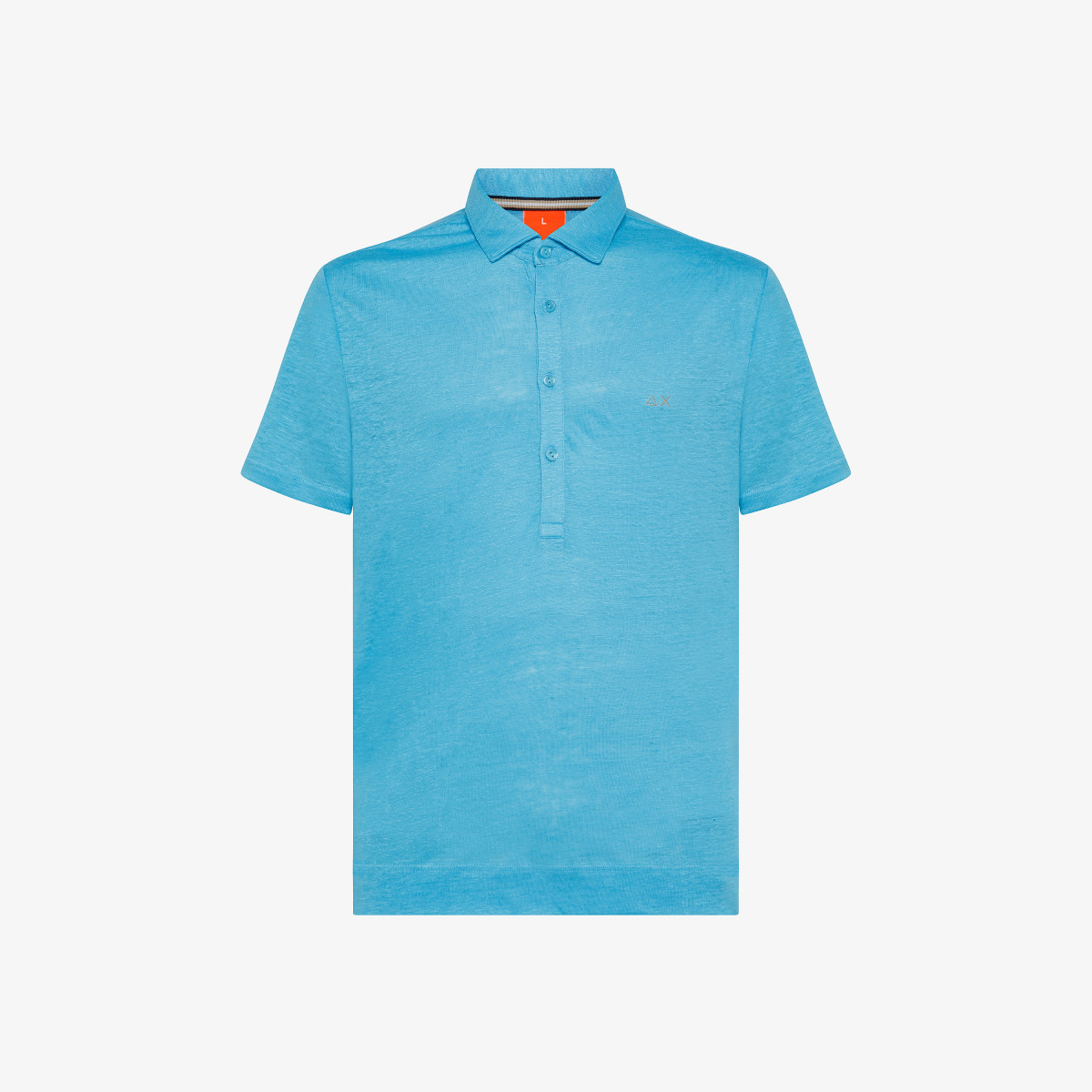 POLO LINEN SHIRT COLLAR BEACH SKY BLUE