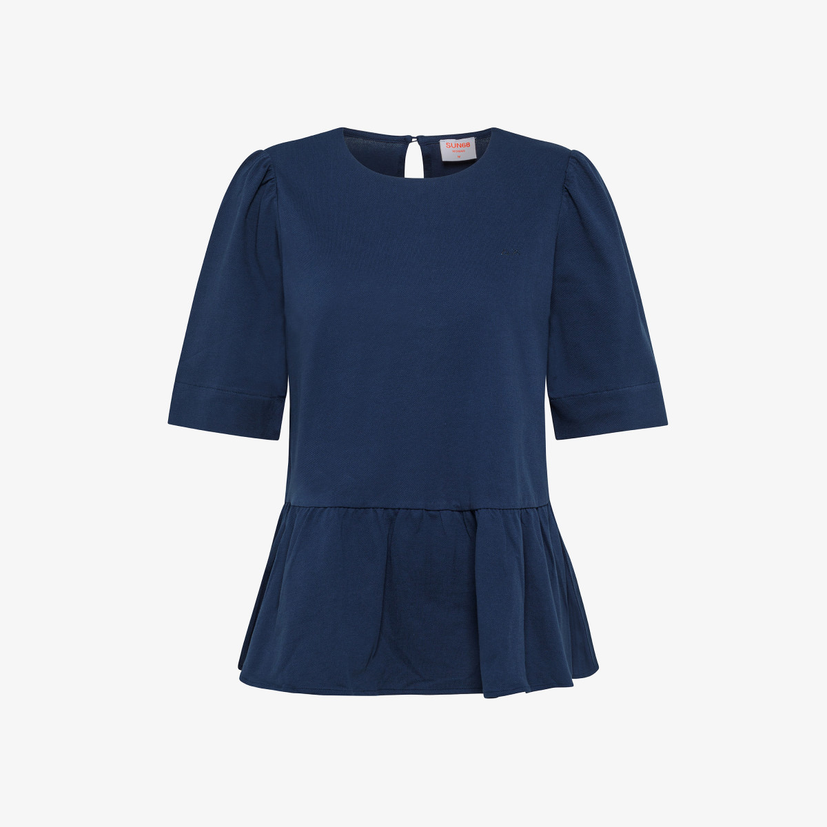 POLO ROUCHES ON BOTTOM S/S EL. DEEP BLUE