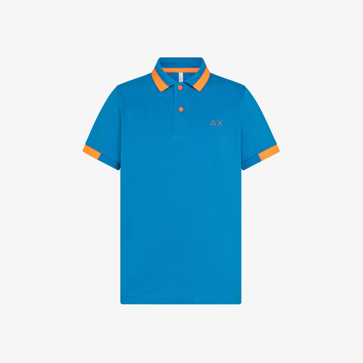 BOY'S POLO BIG STRIPES FLUO EL. TURCHESE
