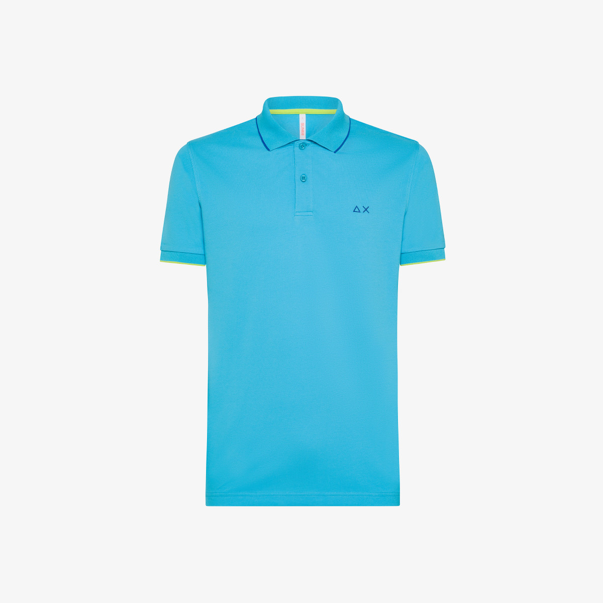 POLO SMALL STRIPES ON COLLAR S/S TURQUOISE