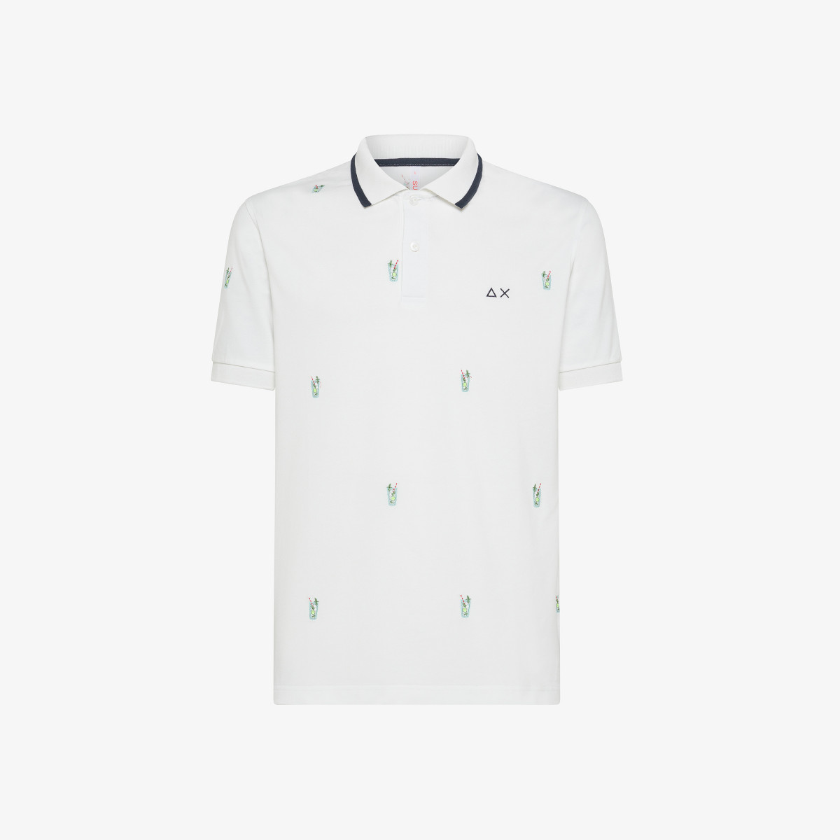 POLO FULL EMBROIDERY S/S BIANCO