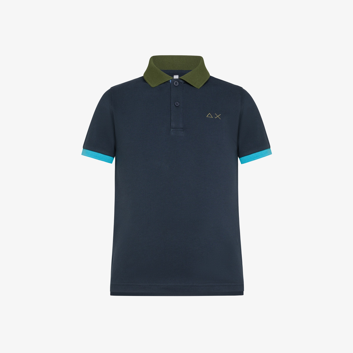 BOY'S POLO 3 COLOR WAY S/S NAVY BLUE