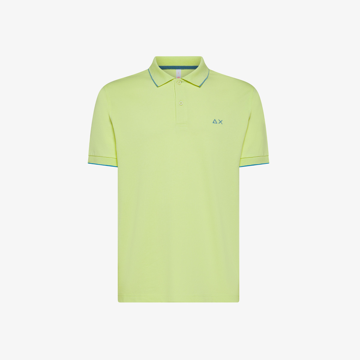 POLO SMALL STRIPES ON COLLAR S/S LEMON