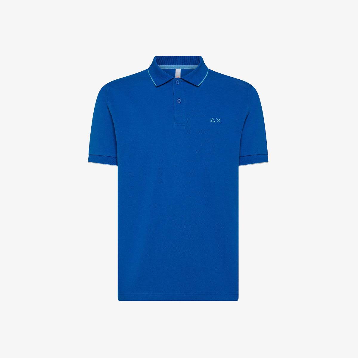 POLO SMALL STRIPES ON COLLAR S/S ROYAL