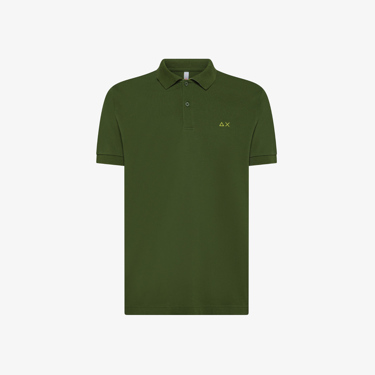 POLO PRINT UNDER COLLAR S/S VERDE SCURO