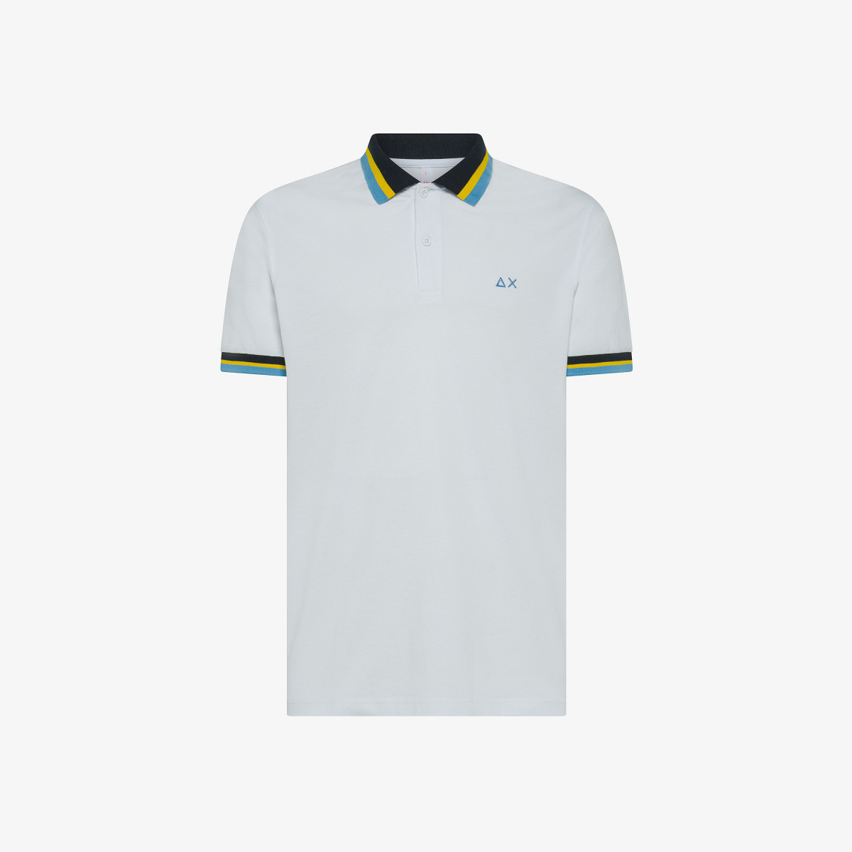 Polo in piquet di cotone bianco