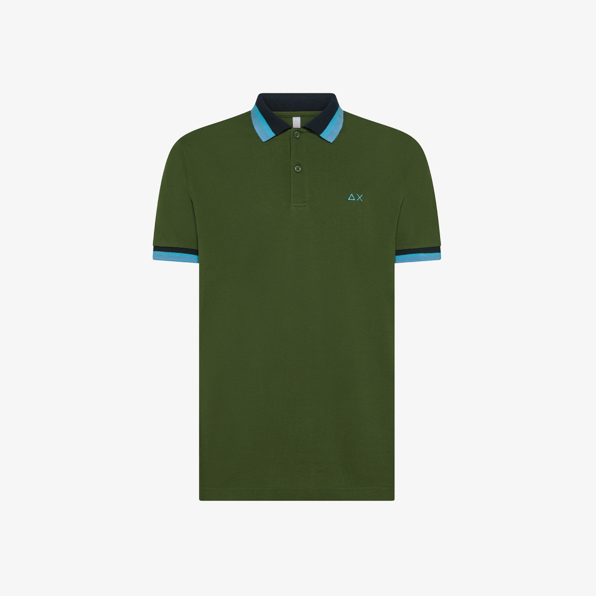 Polo in piquet di cotone verde scuro