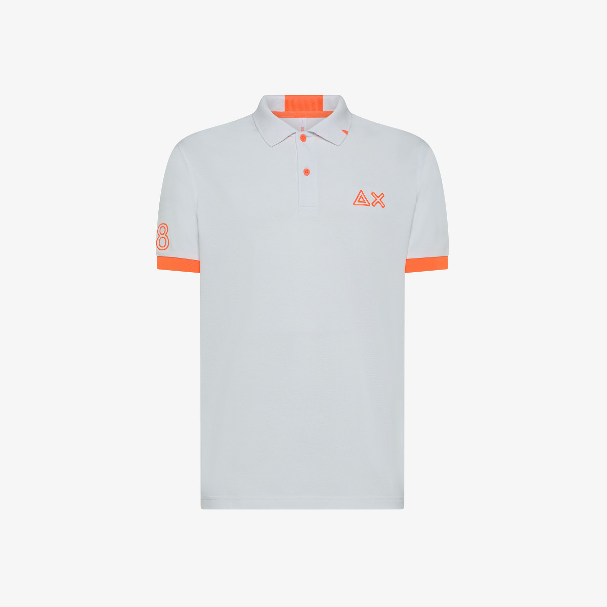 POLO LOGO FLUO S/S BIANCO