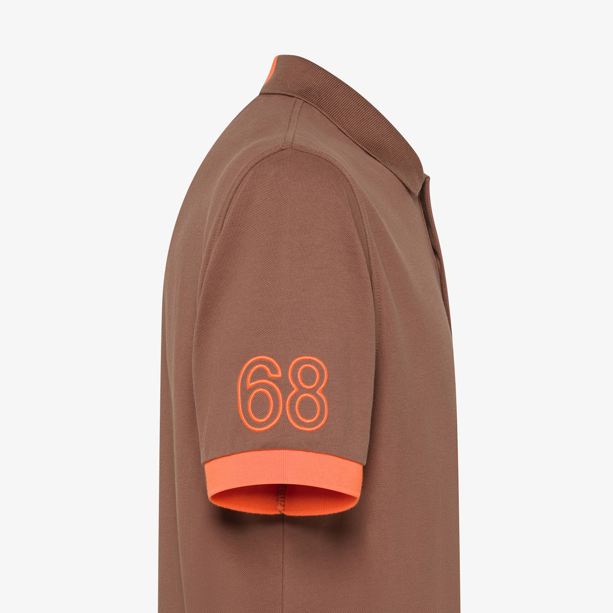 POLO LOGO FLUO S/S BROWN
