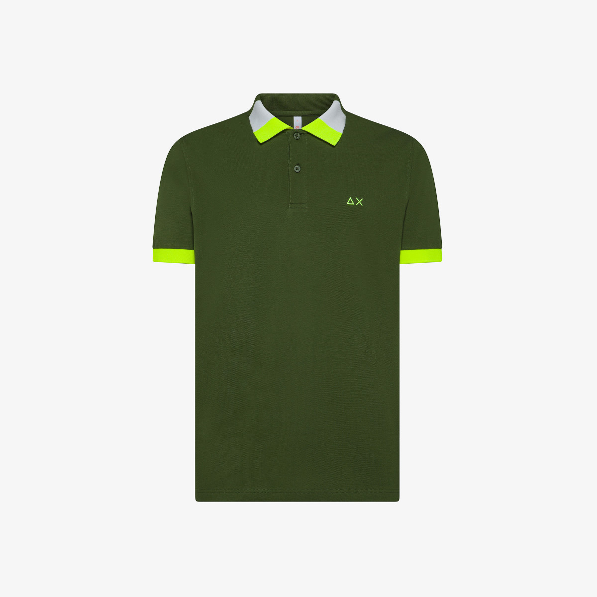 POLO FLUO MULTICOLOR S/S DARK GREEN