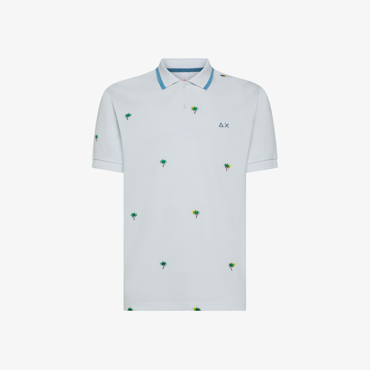 Polo bianca con ricami grafici