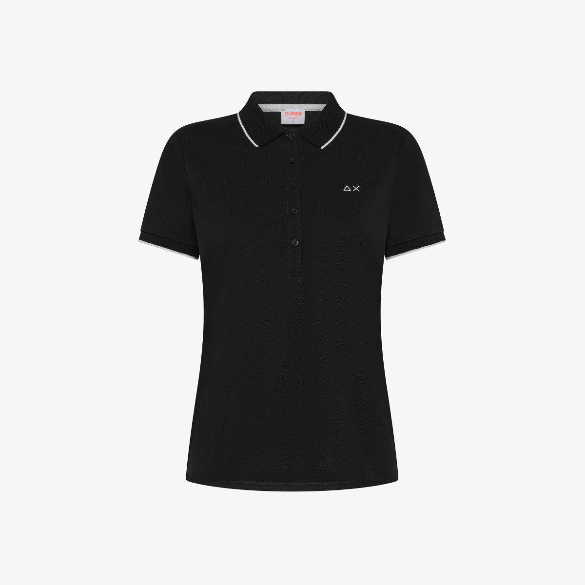 Black slim fit polo shirt