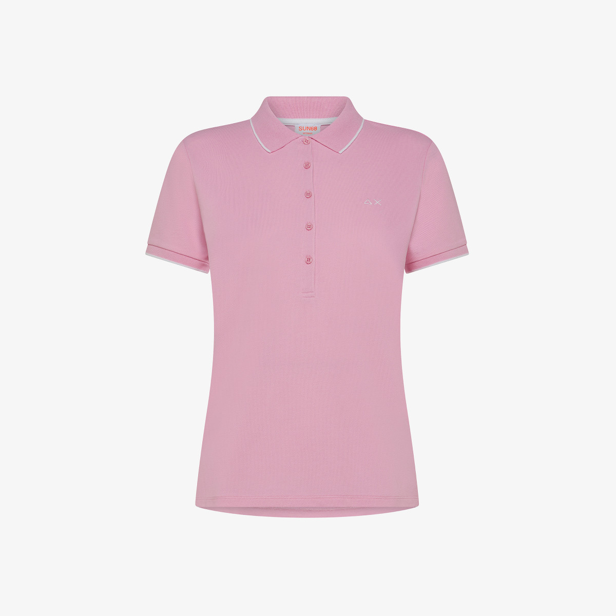 Polo slim fit in cotone geranio