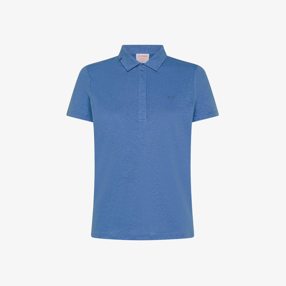 Polo in lino e cotone avio