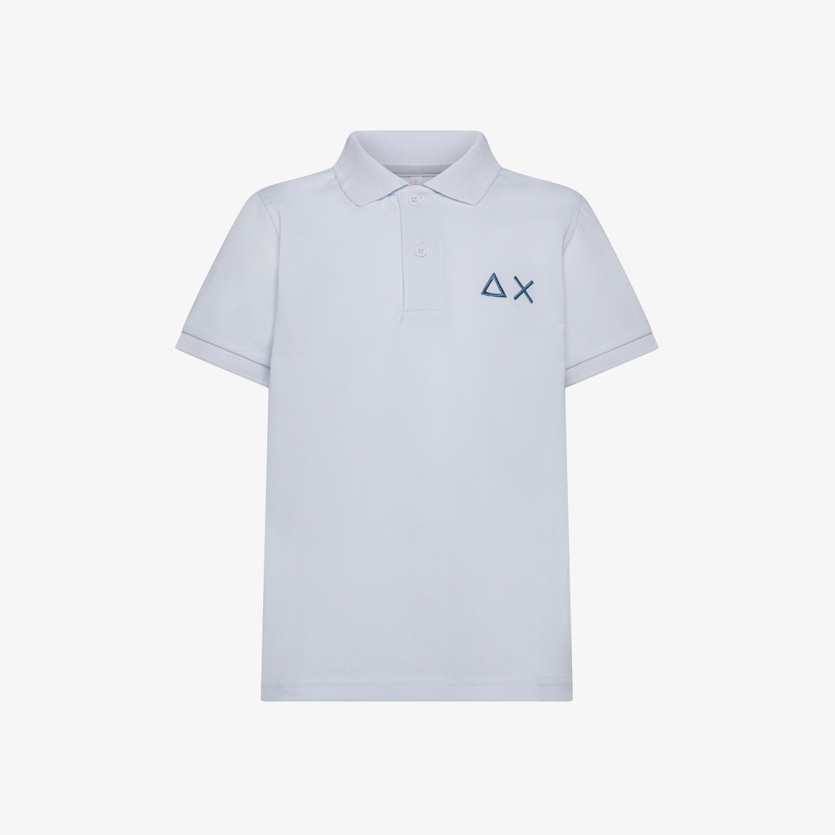 Polo bianca con maxi logo