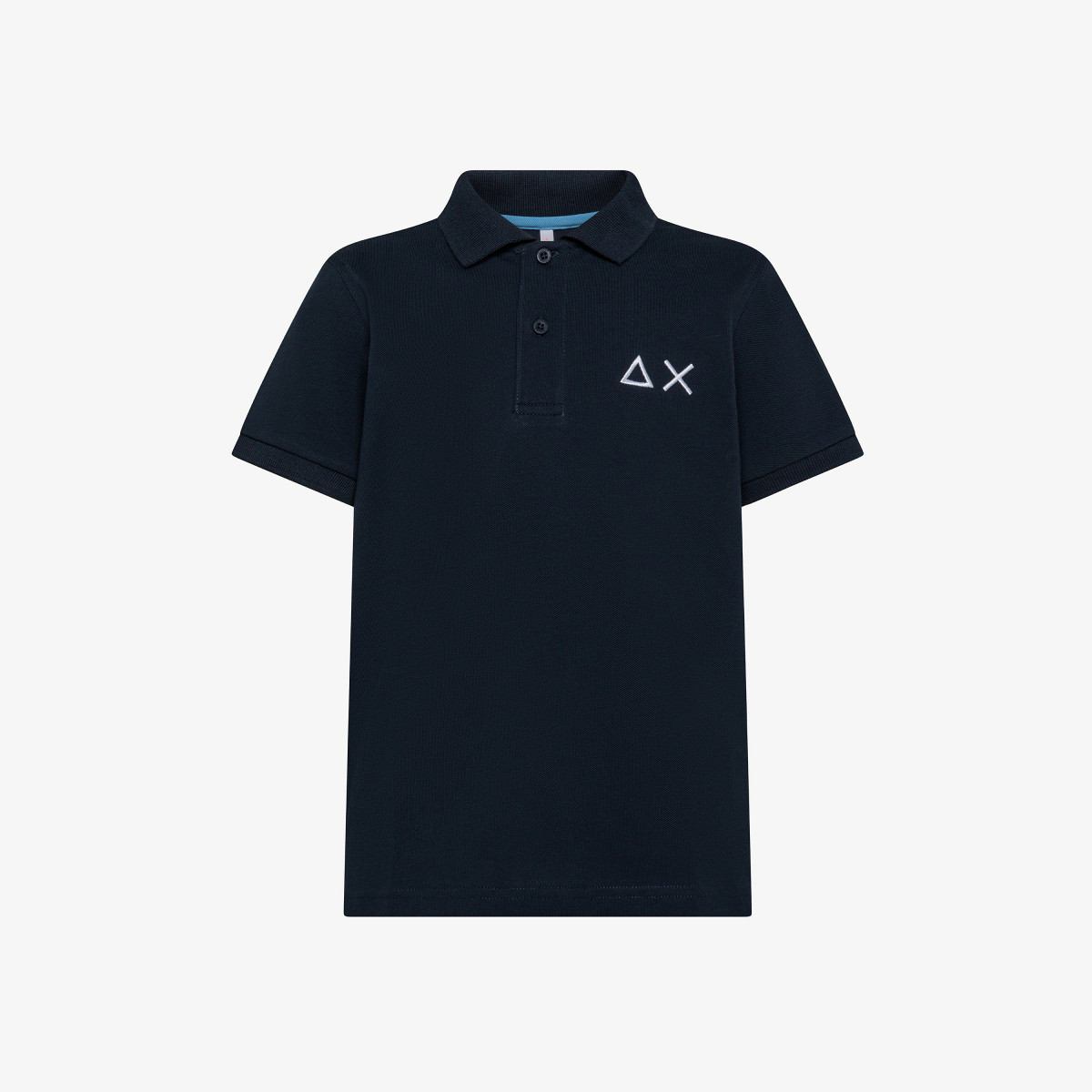 Polo blu navy con maxi logo