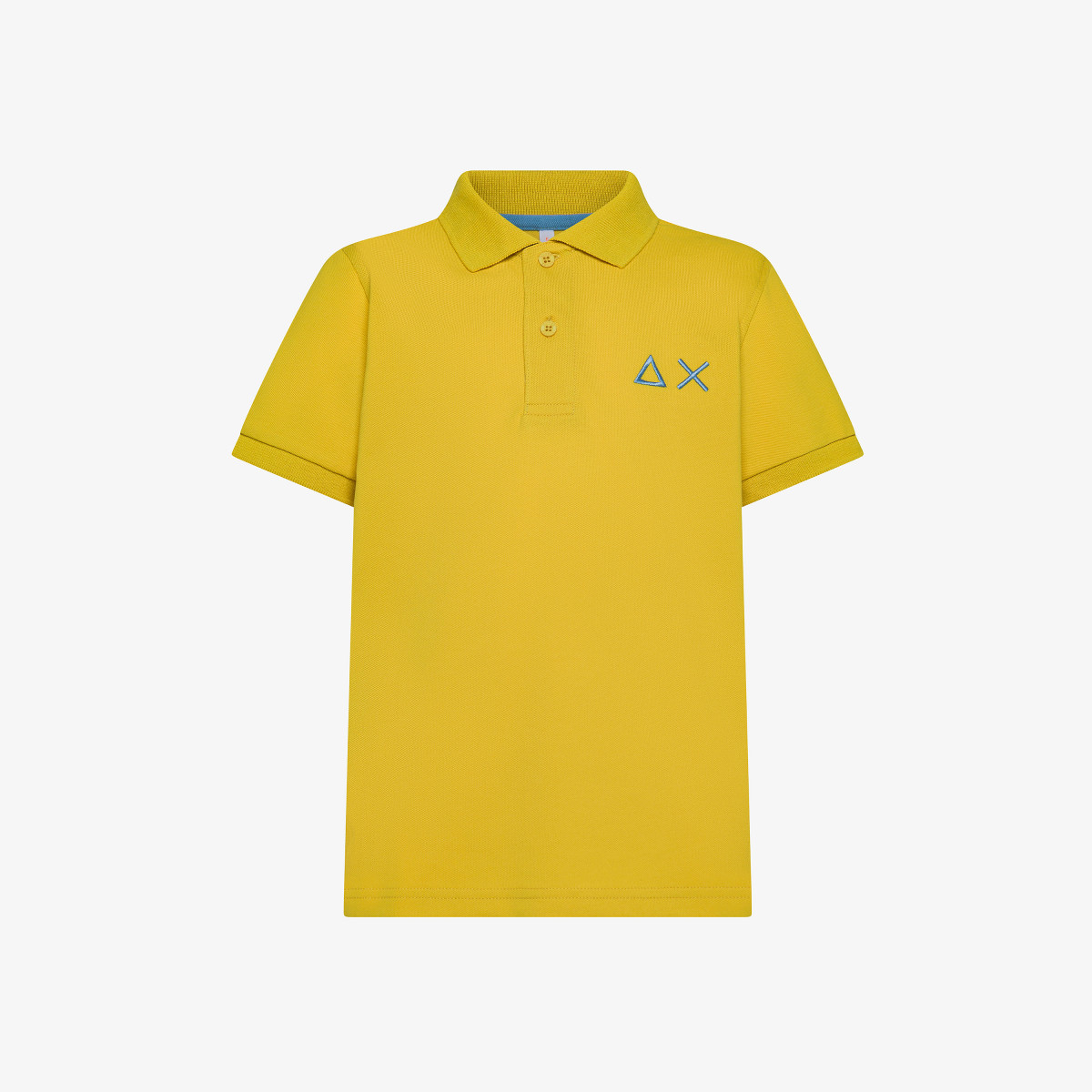 Polo gialla con maxi logo