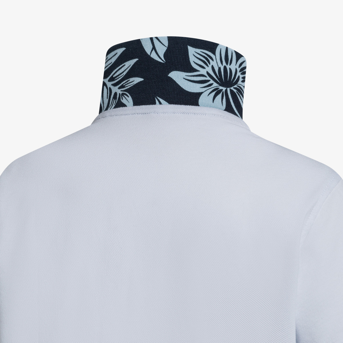 BOY'S POLO PRINT UNDER COLLAR S/S BIANCO
