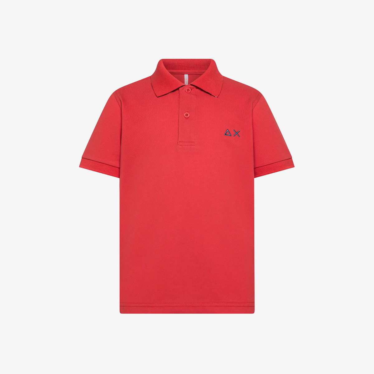 Polo rossa con stampa floreale