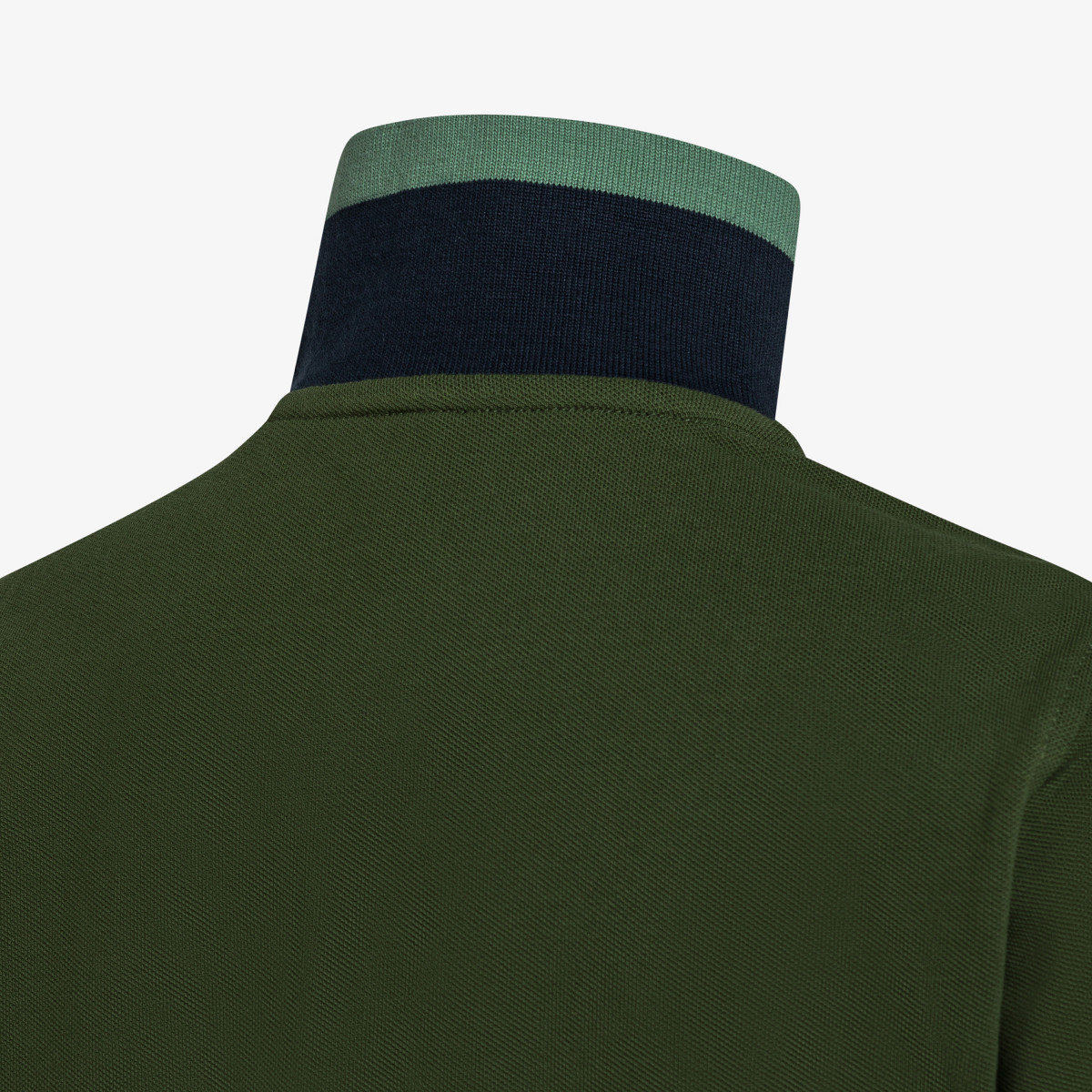 Dark green polo shirt with chest pocket