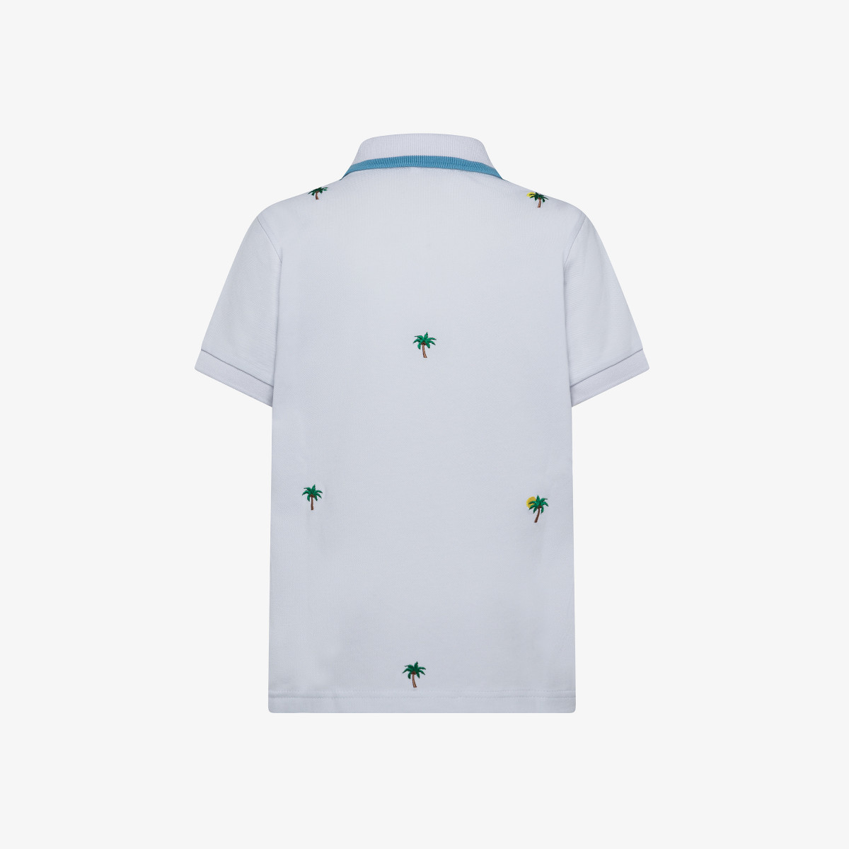 BOY'S POLO FULL EMBROIDERY S/S BIANCO