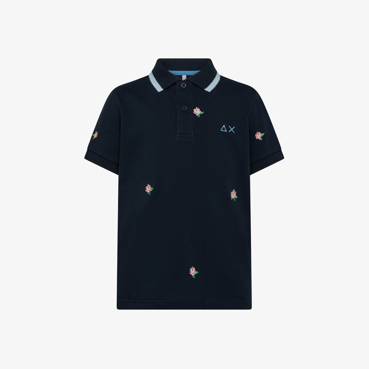 BOY'S POLO FULL EMBROIDERY S/S NAVY BLUE