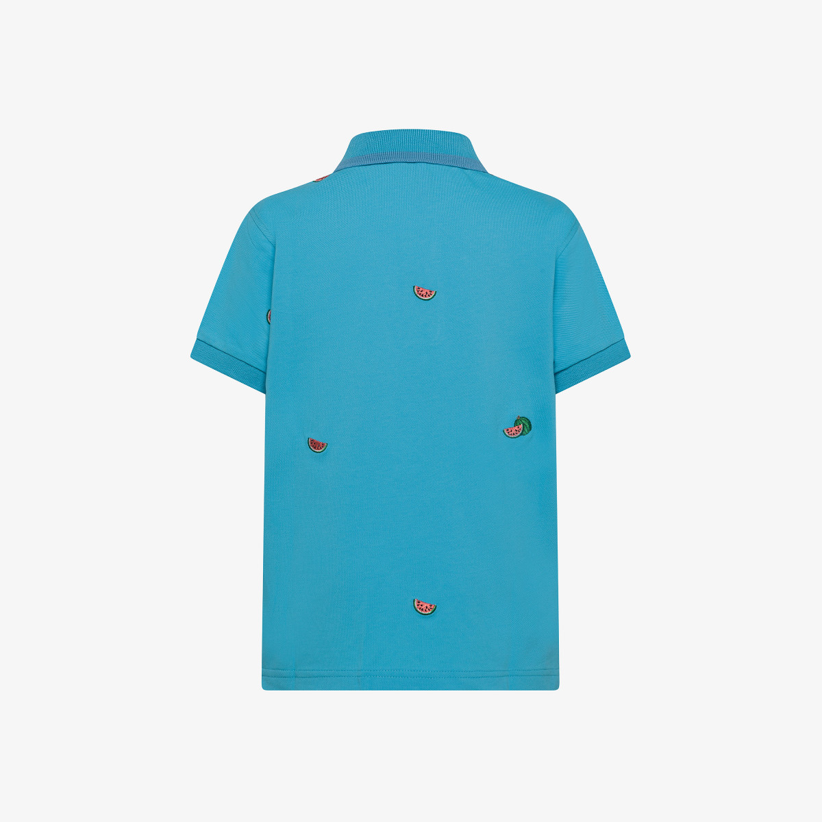 BOY'S POLO FULL EMBROIDERY S/S TURQUOISE