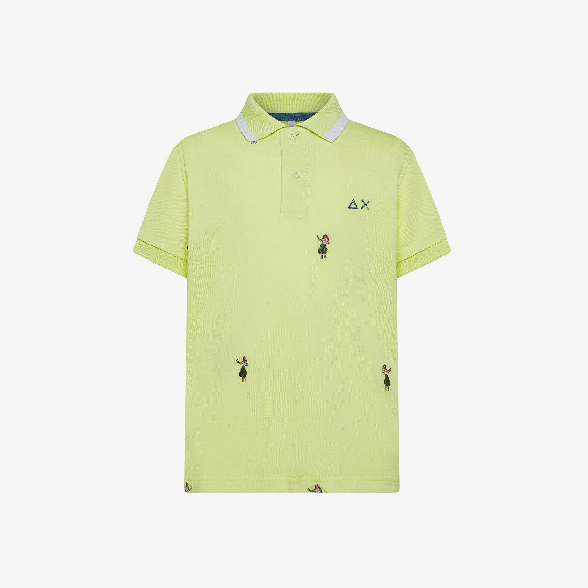 BOY'S POLO FULL EMBROIDERY S/S GIALLO LIMONE