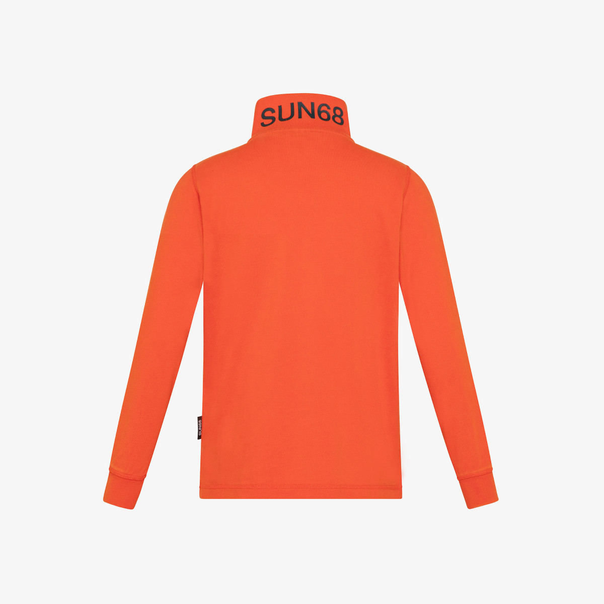 BOY'S POLO VINTAGE CONTRAST STICHING L/S ORANGE