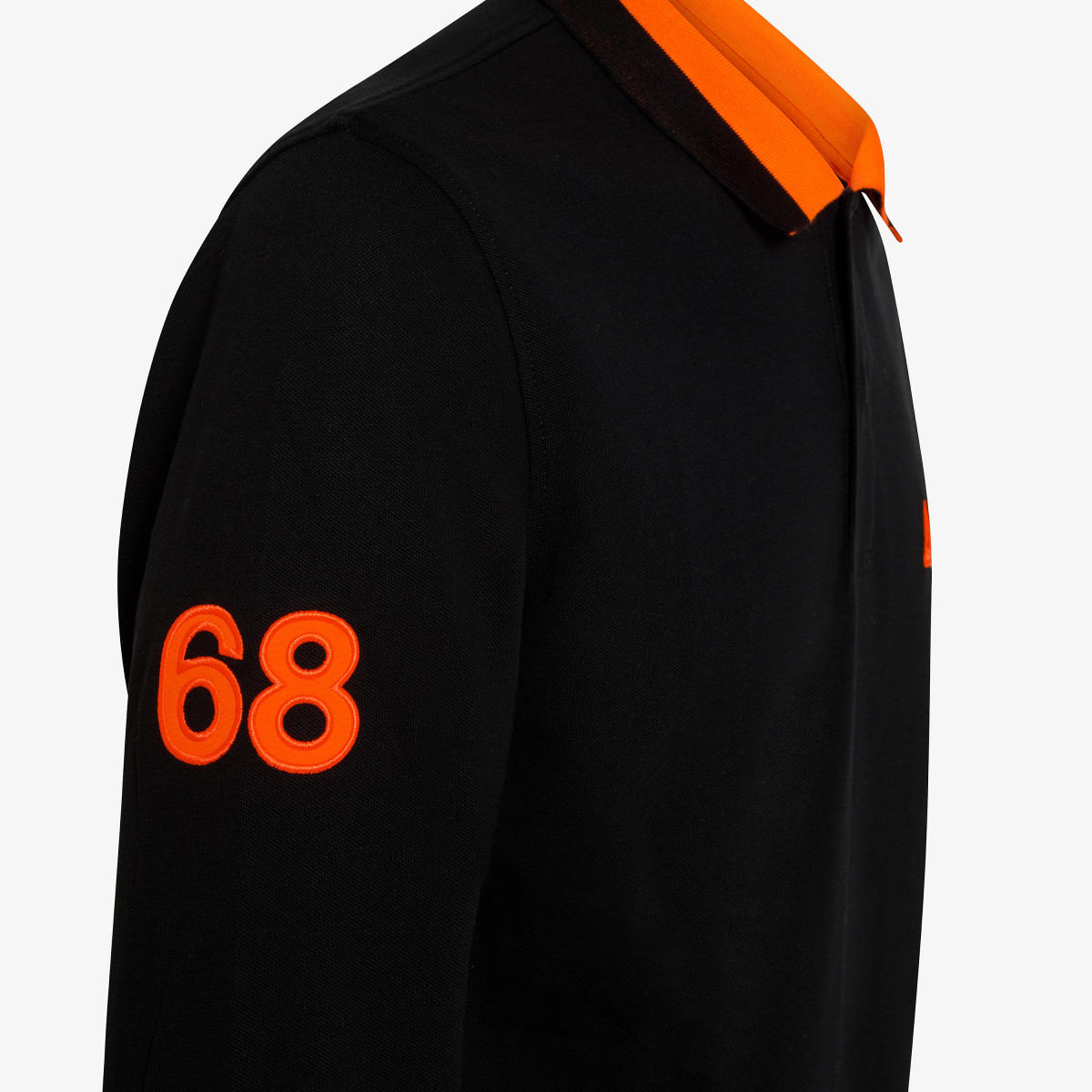 POLO LOGO EL. L/S BLACK