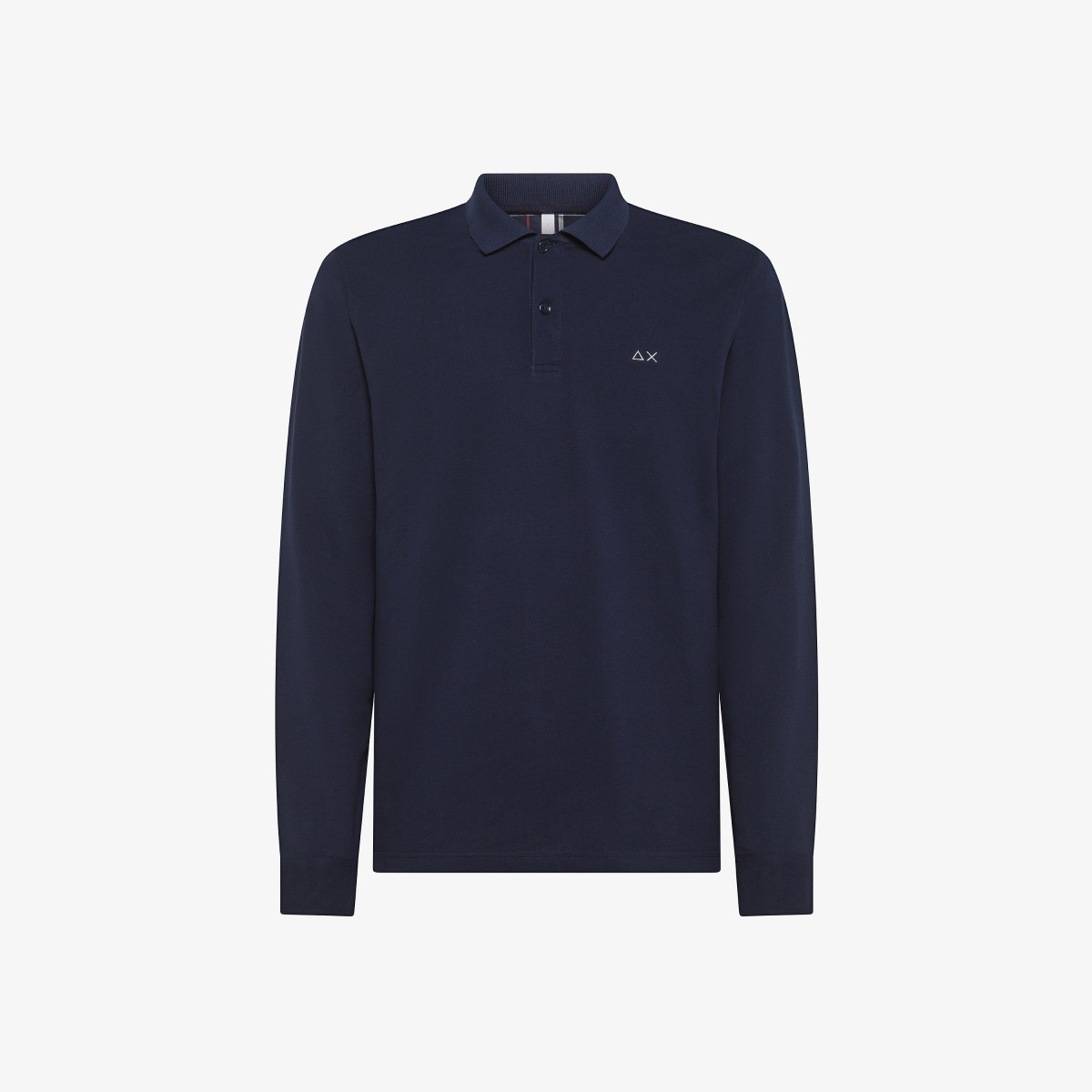 POLO CONTRAST FABRIC ELBOW EL. L/S NAVY BLUE