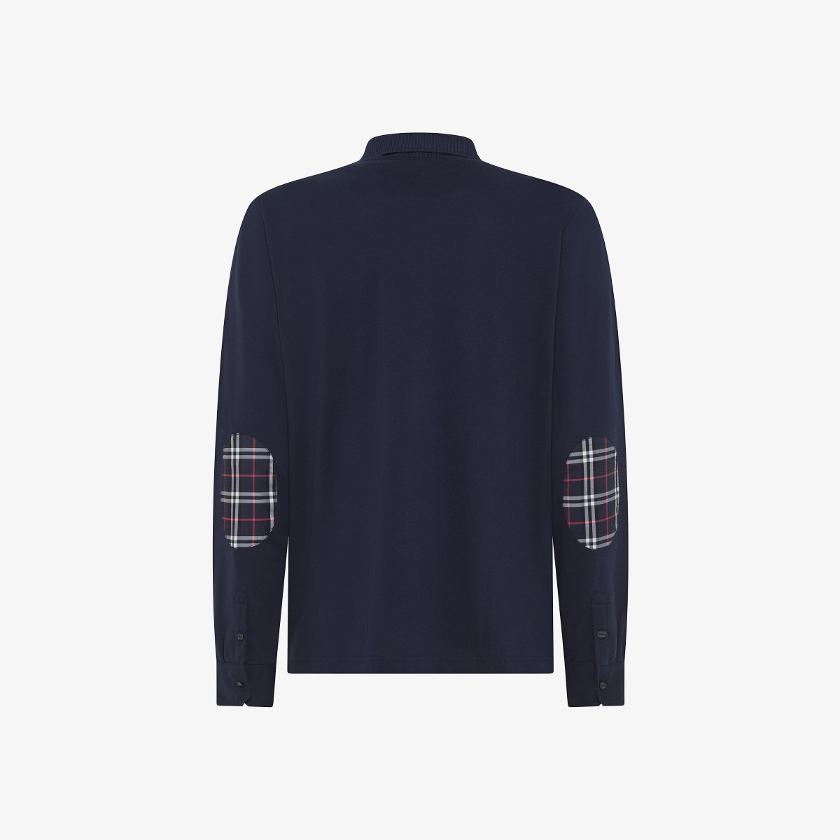 POLO CONTRAST FABRIC ELBOW EL. L/S NAVY BLUE