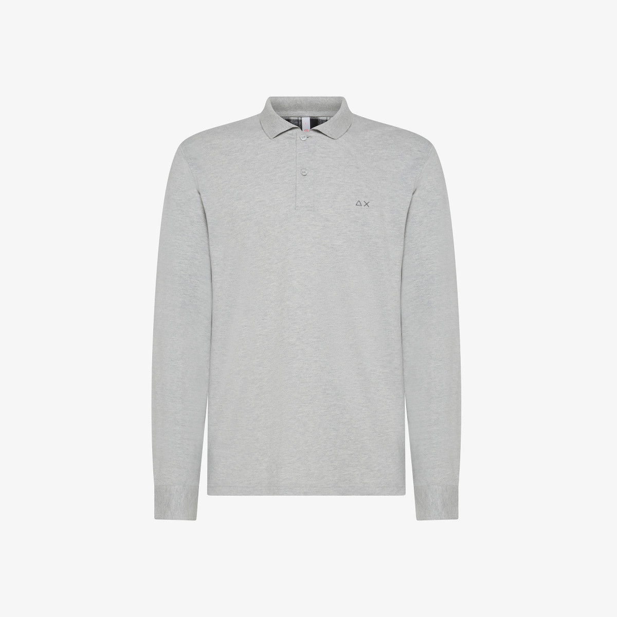 POLO CONTRAST FABRIC ELBOW EL. L/S GRIGIO MEDIO