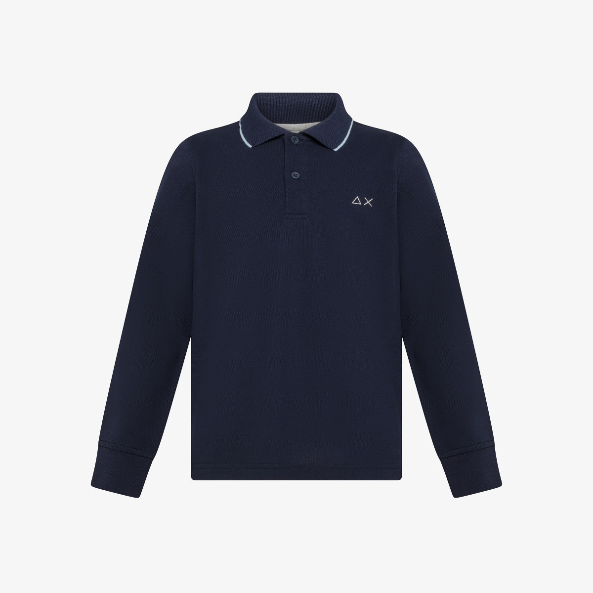 Polo in piquet di cotone NAVY BLUE