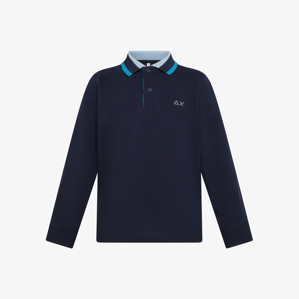 Polo in piquet di cotone NAVY BLUE