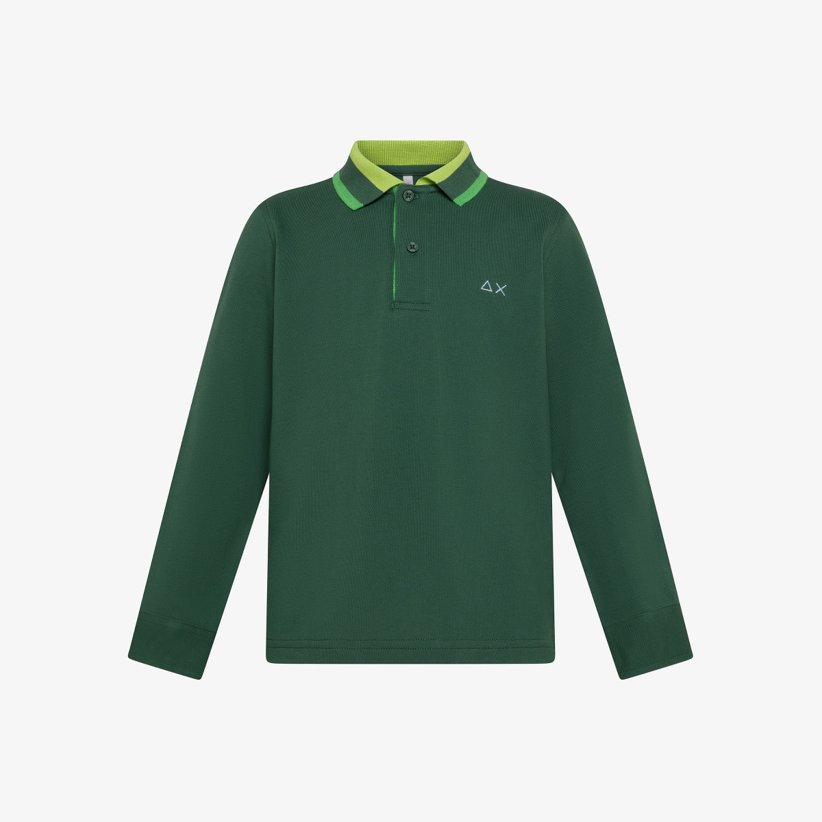 Cotton piqué polo shirt DARK GREEN