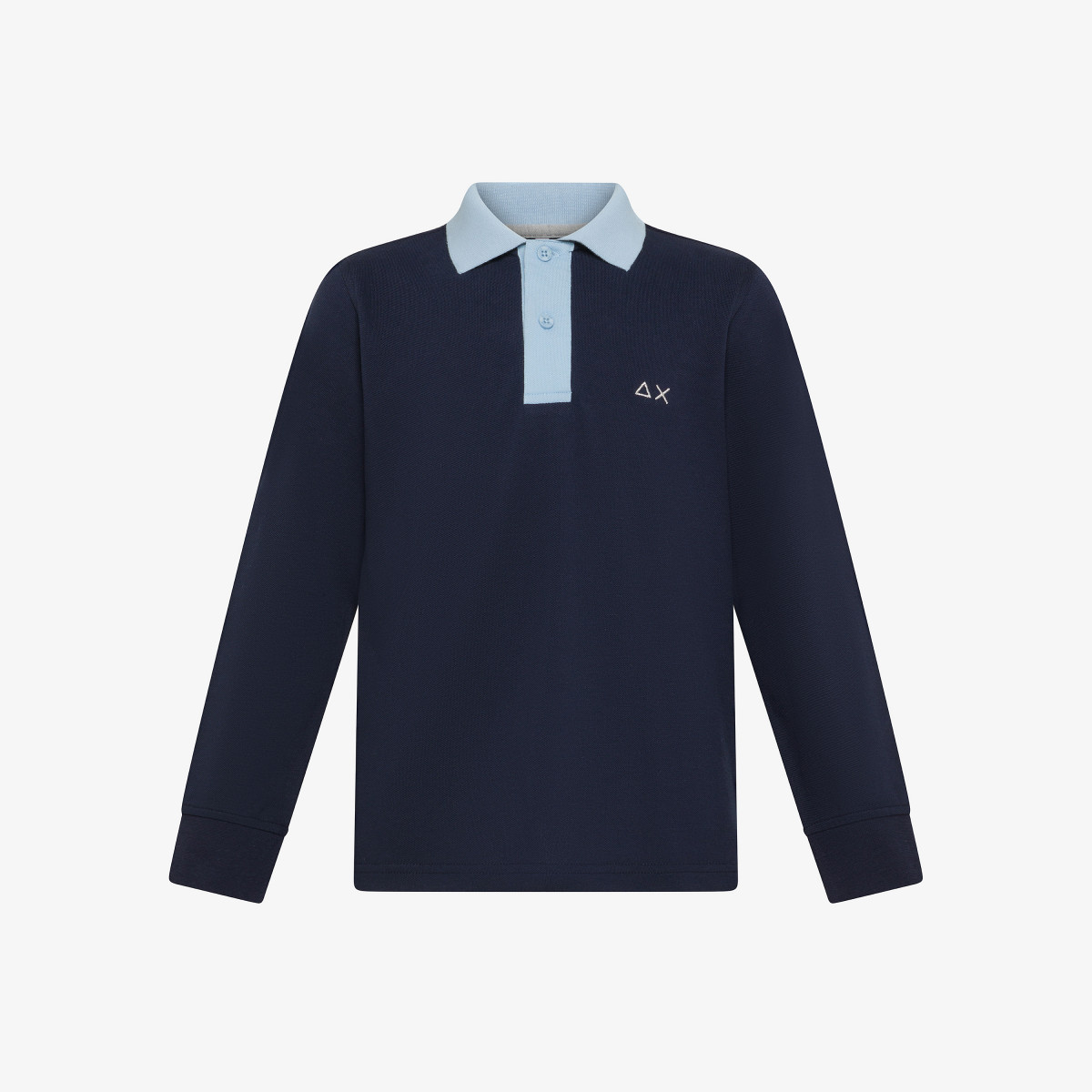 Polo in piquet di cotone NAVY BLUE