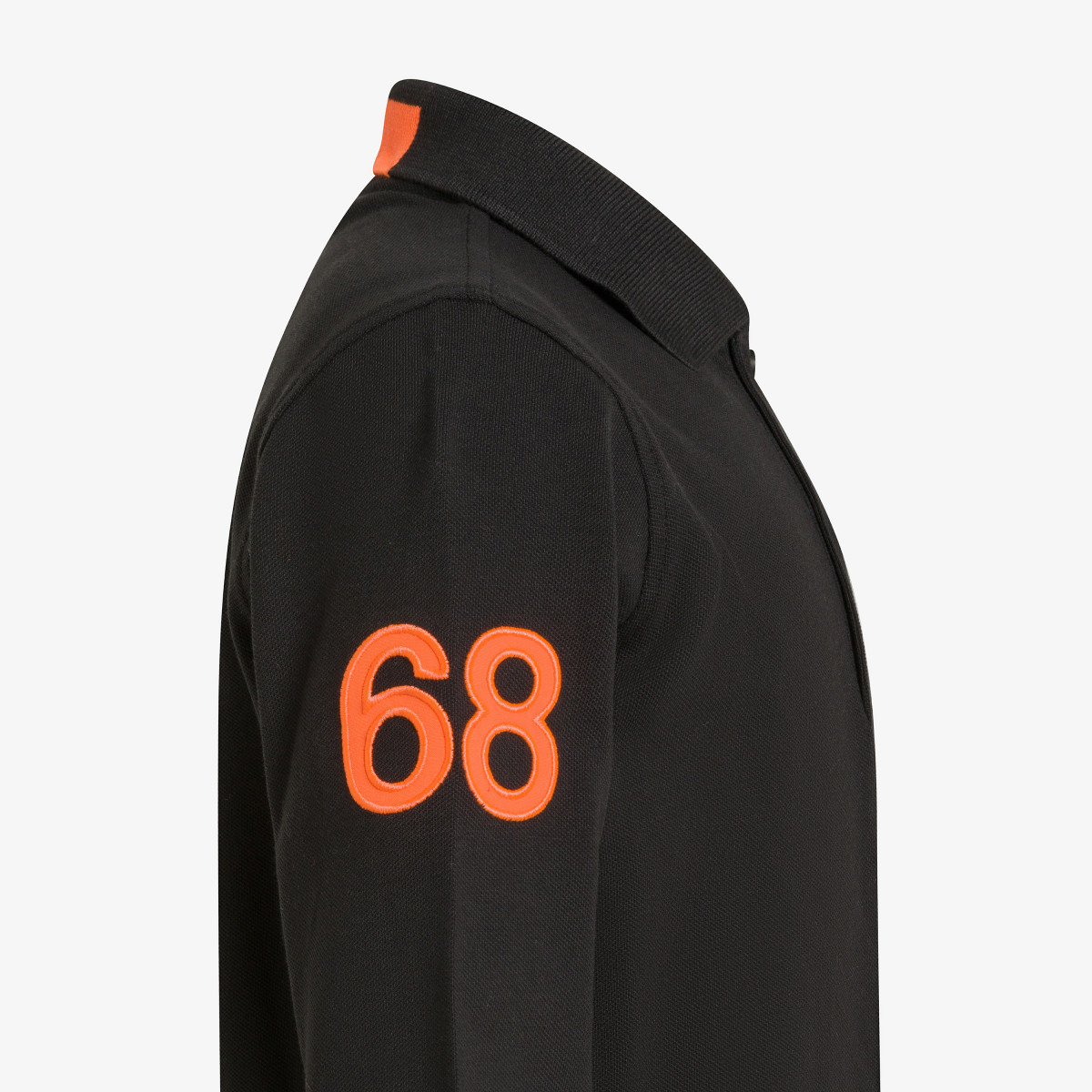 Polo in piquet di cotone NERO