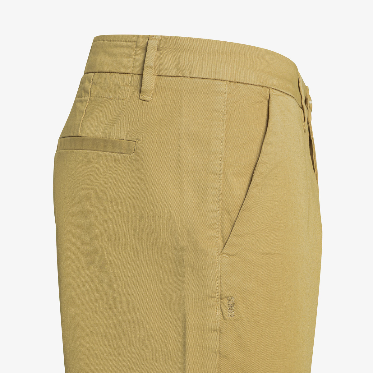 Beige cotton chino shorts