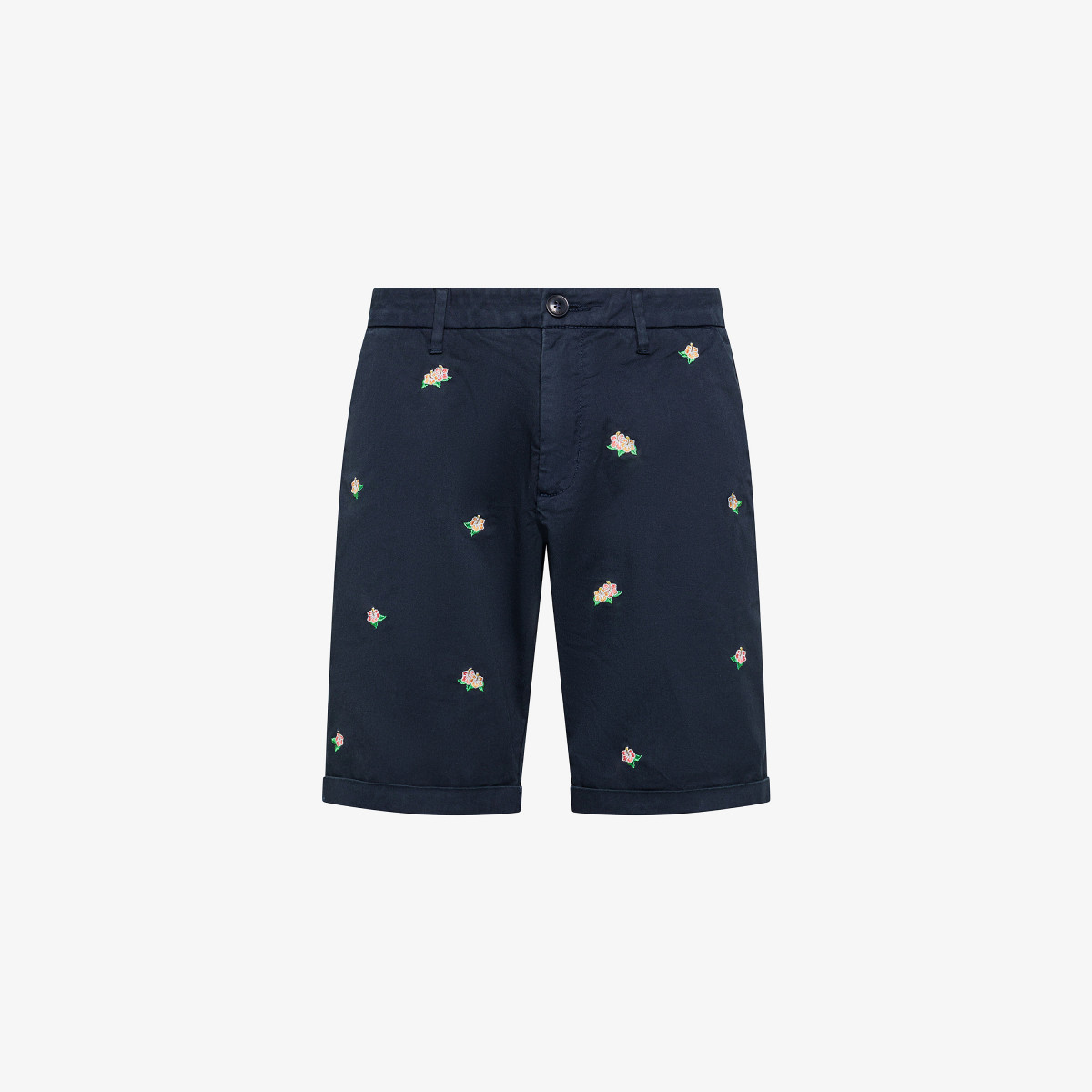 CHINO SHORTS EMBROIDERY NAVY BLUE