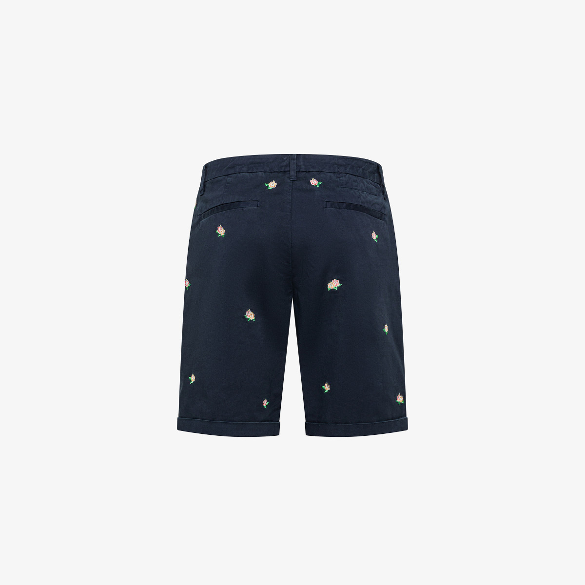 CHINO SHORTS EMBROIDERY NAVY BLUE